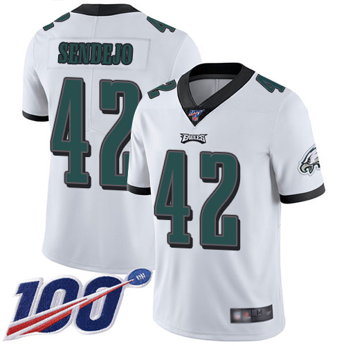 Men Philadelphia Eagles #42 Andrew Sendejo White Vapor Untouchable NFL Jersey Limited Player Season->philadelphia eagles->NFL Jersey